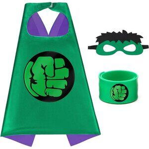 Dress Up Capes for Kids Superhero Cloak with Mask and Waistband Halloween